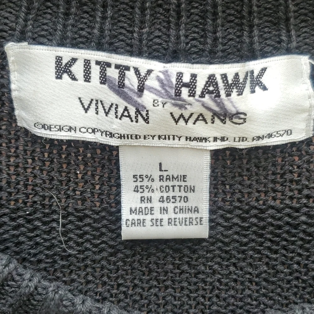 Vintage Kitty Hawk Sweater Dress with beaded front and back Large